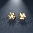 Женские и мужские серьги-пусеты CACANA, из нержавеющей стали, золотистого и серебристого цвета, для помолвки, Прямая поставка