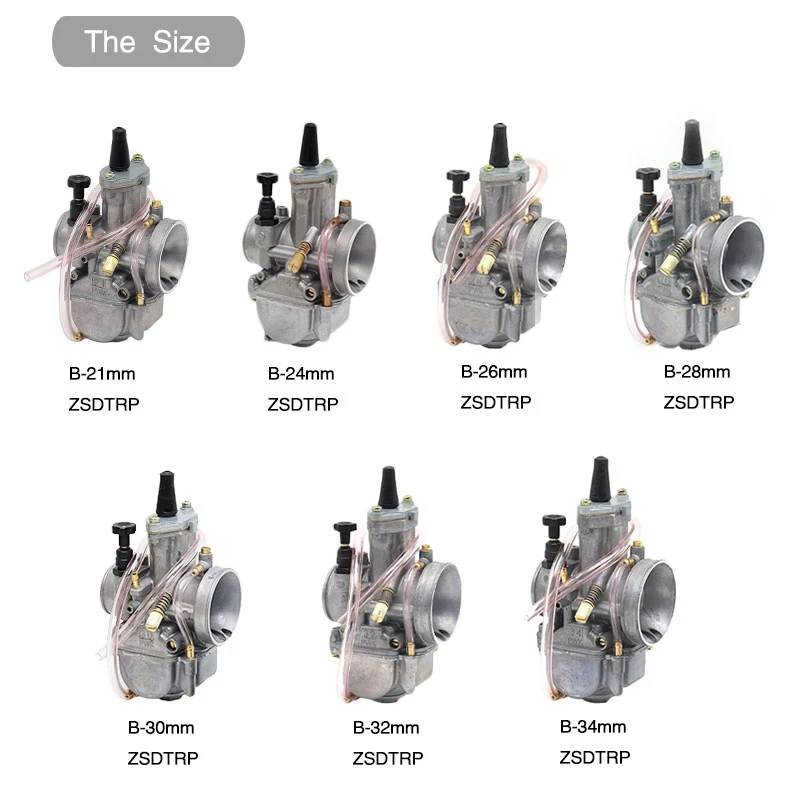 ZSDTRP 21 24 26 28 30 32 34 мм Карбюратор с силовой струей ATV багги Quad Go Kart Dirt Bike мотоциклетные запчасти скутеры