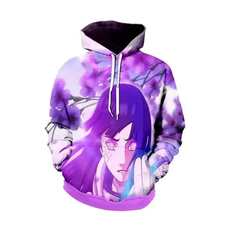 Толстовка с капюшоном SOSHIRL Hinata Hyuga хипстерский модный топ унисекс фиолетового