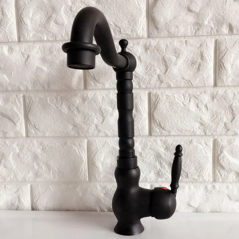 Кухонные смесители черного цвета латунные Φ смеситель для горячей и холодной