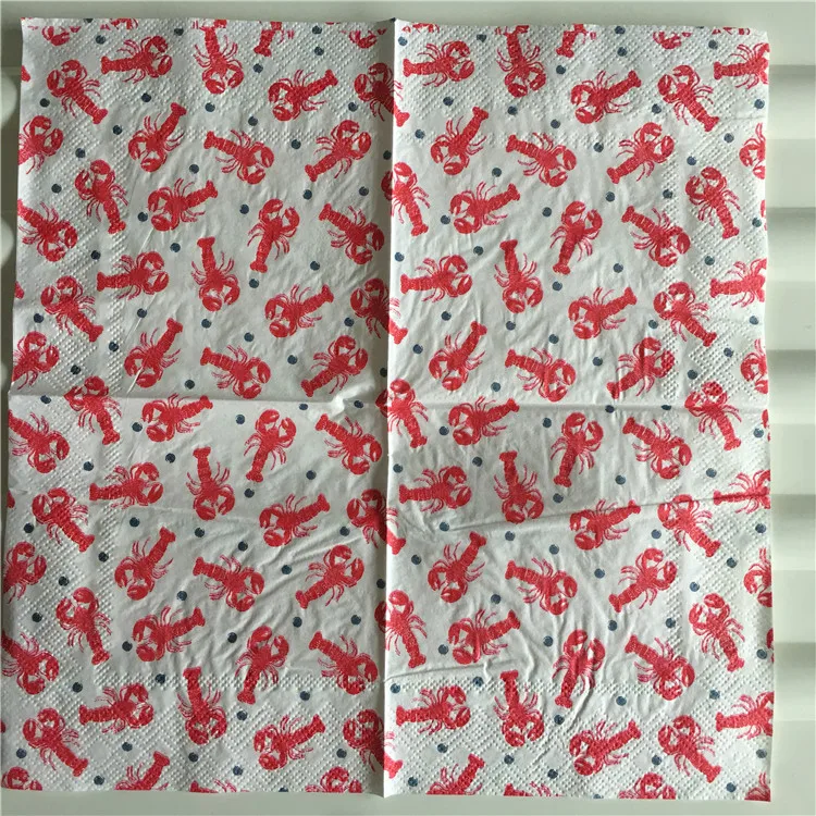 25 см декупаж старинная настольная салфетка бумажные забавные салфетки красный