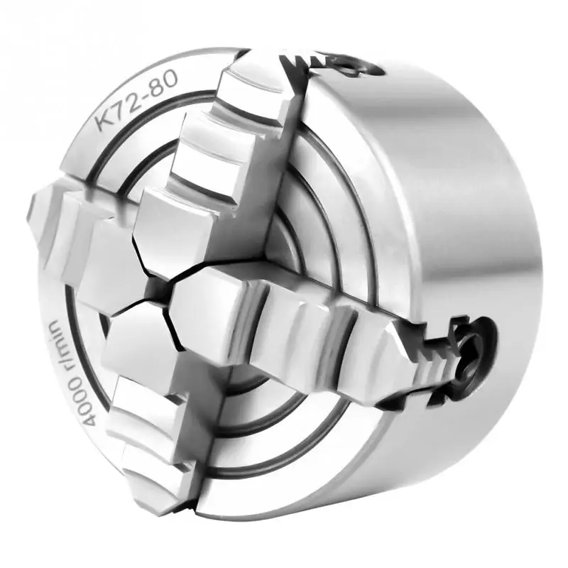 

K72-80 4-Jaw Independent Reversible Manual Jaw Metal Lathe Chuck Turning Machine Accessories
