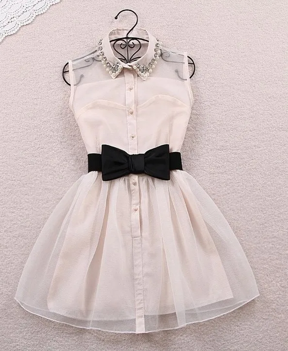 Свободный пояс с бантом новинка весны лета 2017 модная Милая юбка пачка жемчужными