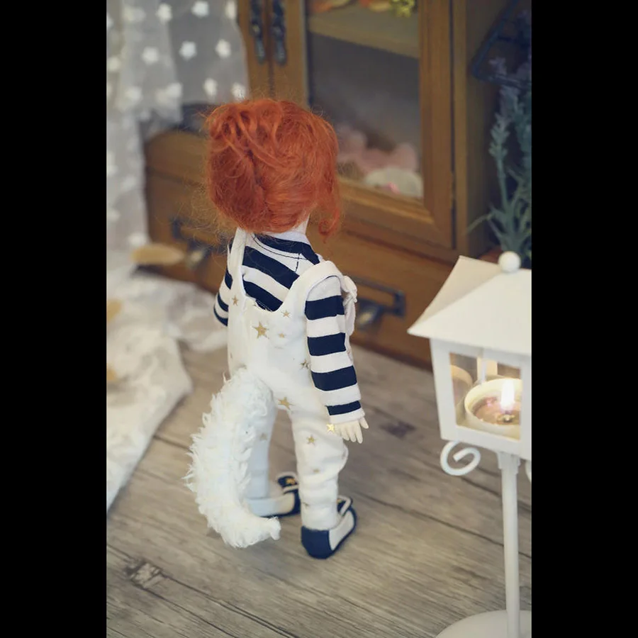 Bybrana msd dz bjd sd dd dddy Кукла Одежда кошка звезда нагрудник черный Кот и белый кот милые подтяжки