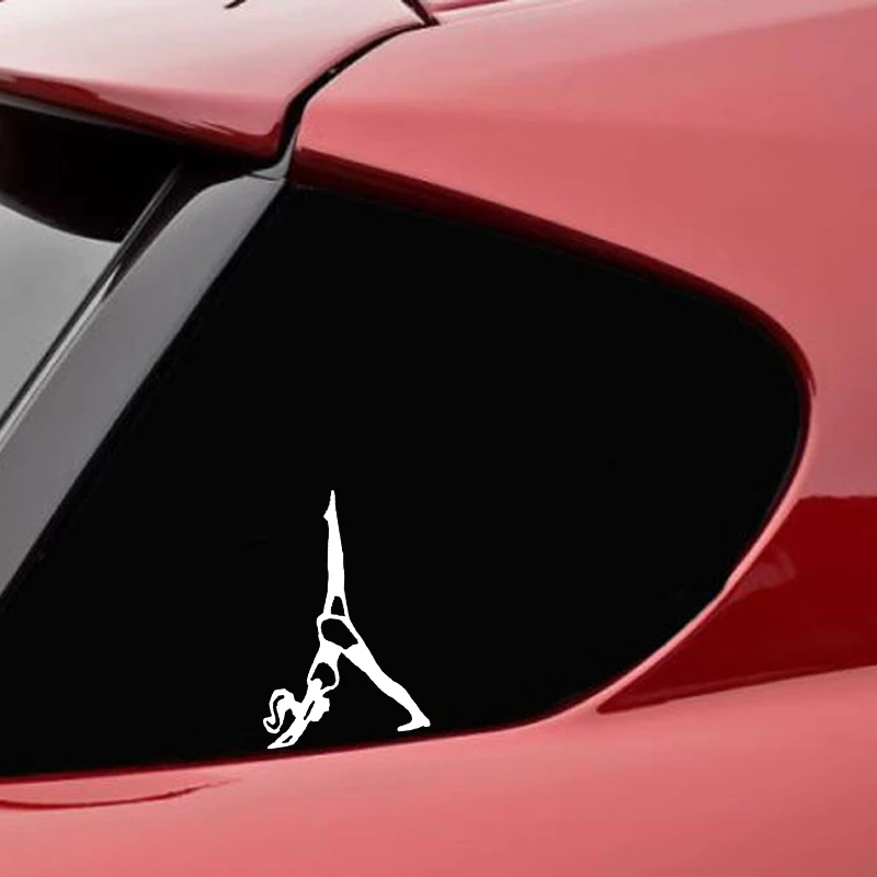 QYPF 10.3*15.6 Interesting Aerobic Exercise Yoga Sport Decor Vinyl Car Sticker Accessories C16-1972 | Автомобили и мотоциклы