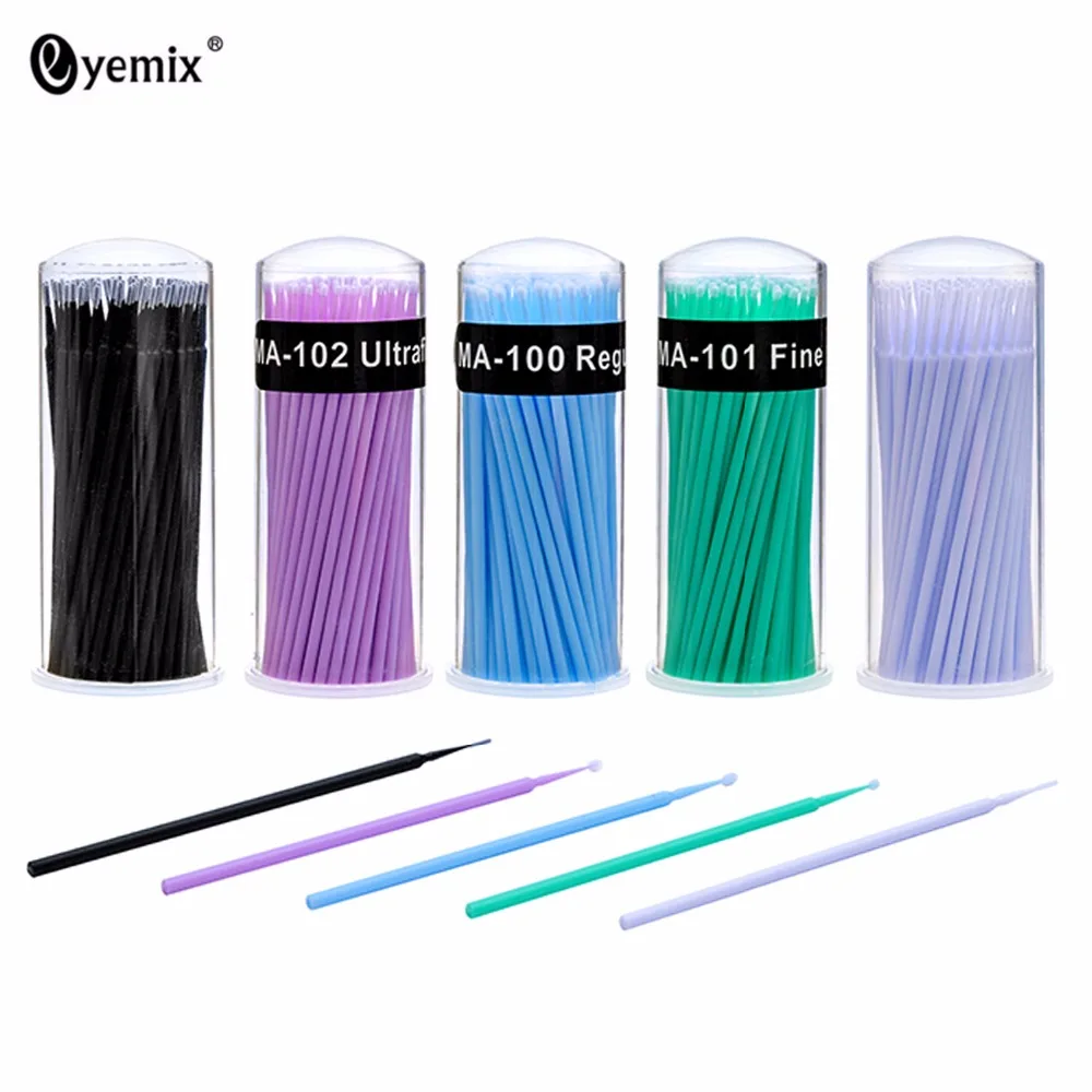 Одноразовые щётки для наращивания ресниц 100 шт./лот|cotton swab|micro swabsmakeup remover cotton swabs |