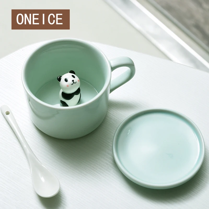 3D чашки животных воды Керамика милый ручной работы кофейная кружка креативная