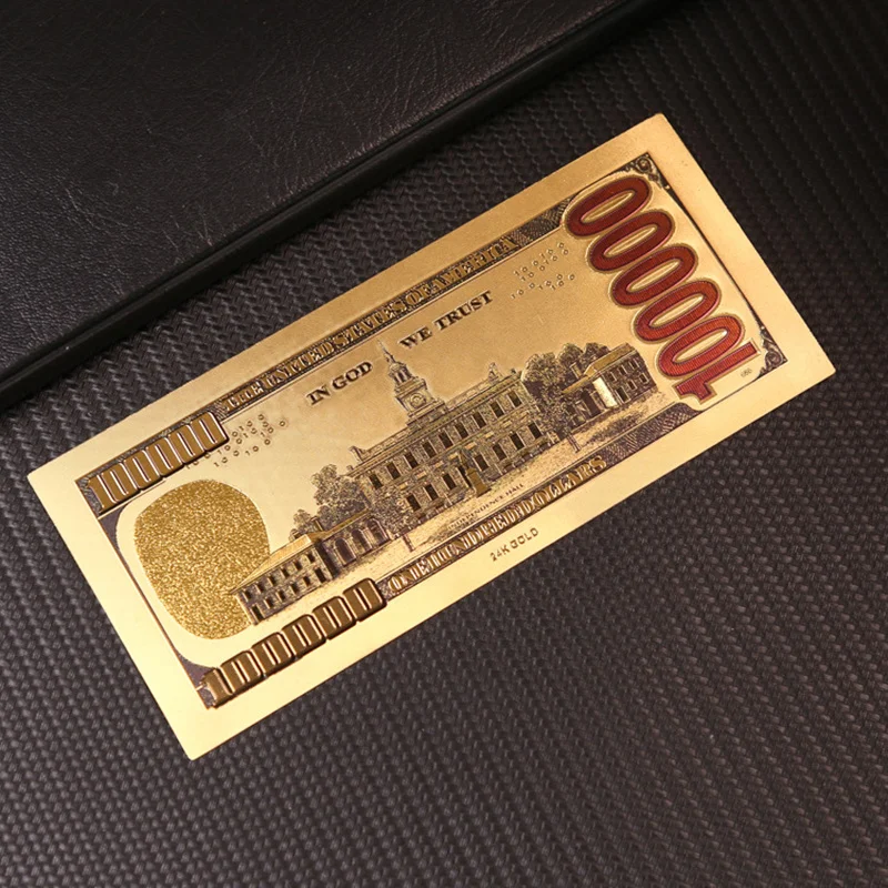 50 шт./лот $1000 банкнот Золотая фольга банкноты США президент Дональд Трамп сбор