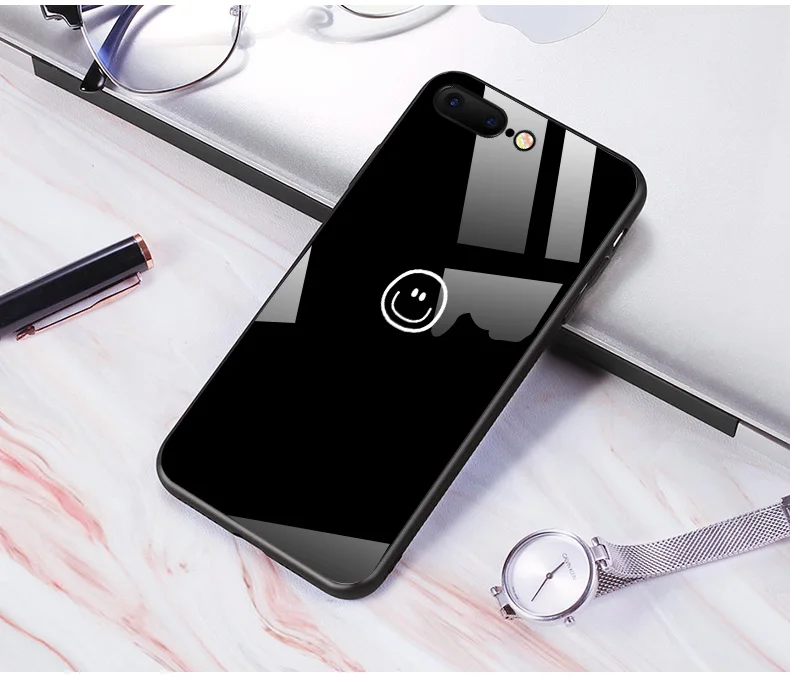 Стеклянный чехол IIOZO для iPhone X XS MAX XR 6 6S 7 8 Plus, чехол для телефона s из закаленного стекла с мраморным цветочным узором, чехол для iPhone XS Max
