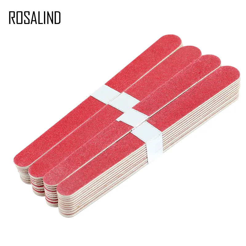 ROSALIND 40 шт./лот пилочка для ногтей маникюрный педикюр буферная Шлифовальная Пилка