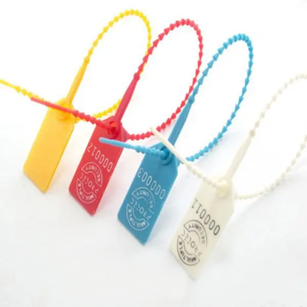 20 шт Пластик нейлоновые кабельные стяжки подтяжки охранные пломбы для tag