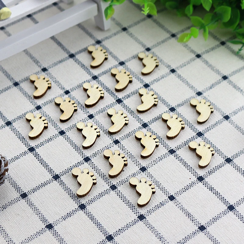 50 шт. DIY деревянные ноги в форме натурального дерева ломтики мини ремесло для детей ручной работы Скрапбукинг/дома украшение с фотографией