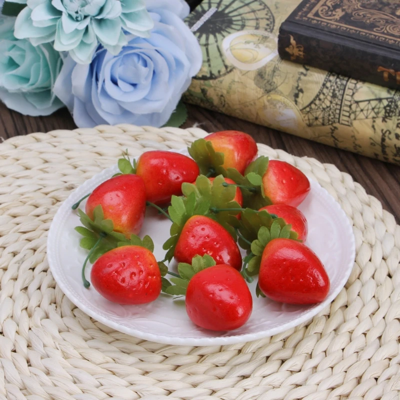 10 шт. модель дома Кухня вечерние декоративные имитация клубники искусственные