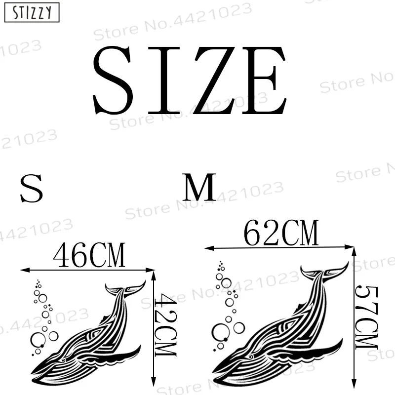 Настенная Наклейка stizzy креативный большой синий кит животные наклейки на стену