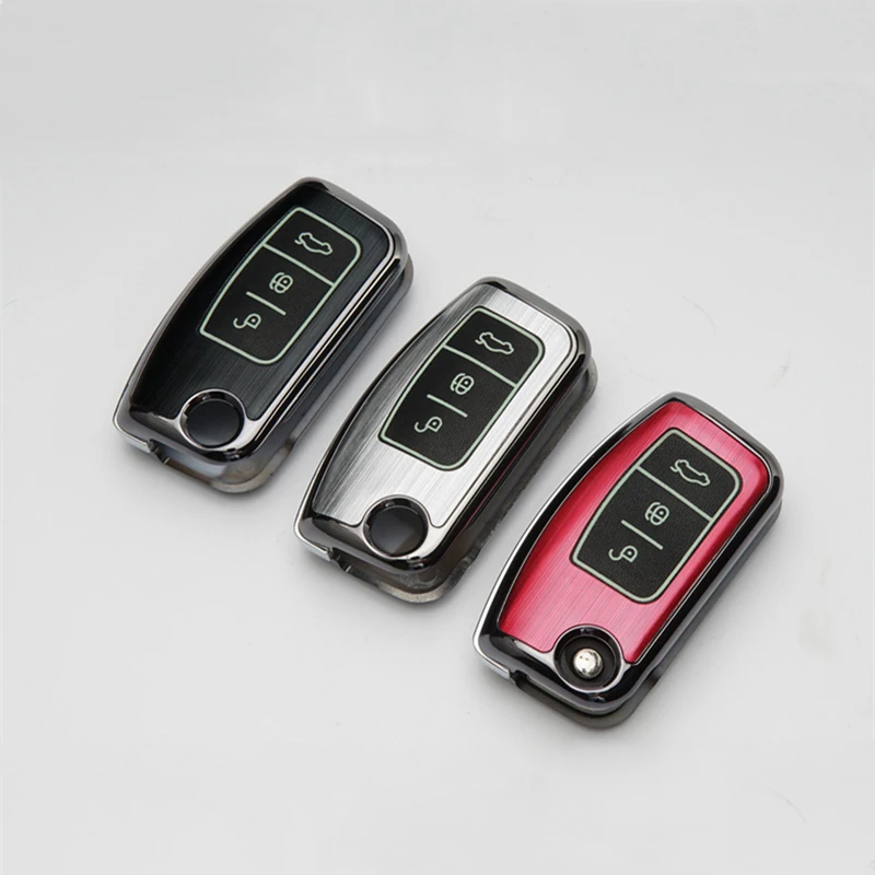 Новый светящийся Автомобильный складной чехол для ключей с дистанционным