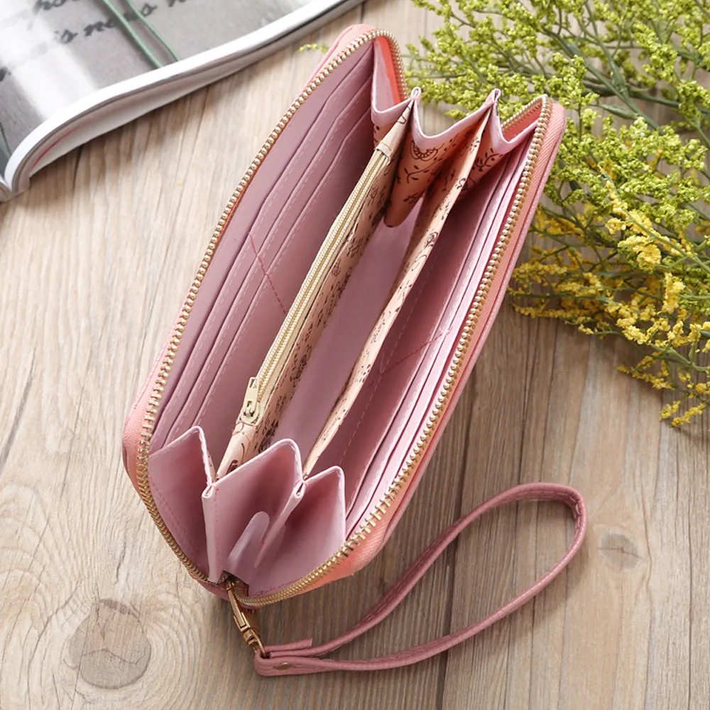 Женский Длинный кошелек Aelicy кожаный женский на молнии женская сумка для телефона