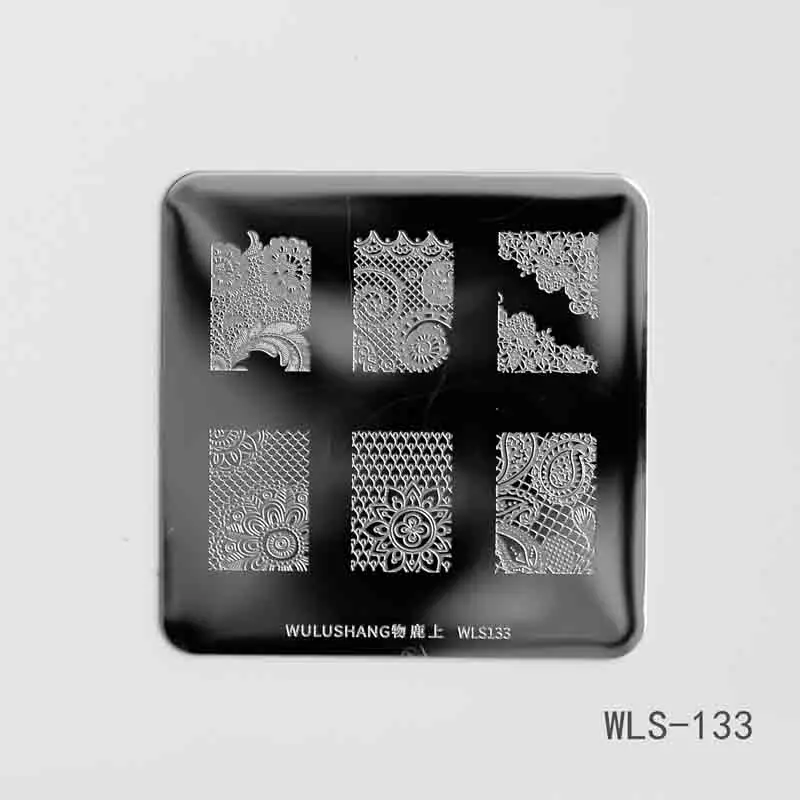wls133 1 шт дизайн ногтей штамп шаблон квадратный Цветок Птица Животное растение Изображение Шаблон печатная пластина для штамповки 6 см - Цвет: wls133