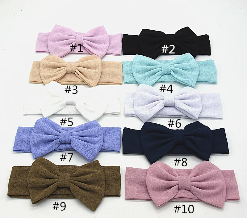 20pcs/lot 19*4.5cm knit cotton soft bow headband 2019 hot sale hair accessories |