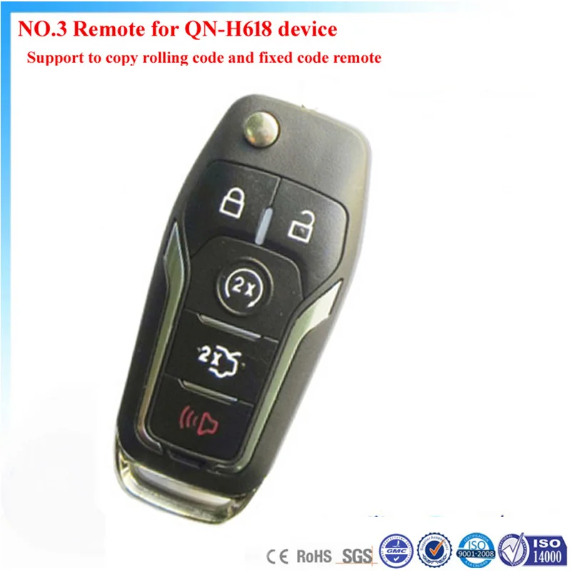 QN RC380X H618 5 кнопок № 3 дистанционный дупликатор фиксированный код и непрерывно