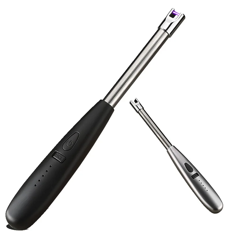 Длинная электрическая перезаряжаемая кухонная зажигалка USB ветрозащитная