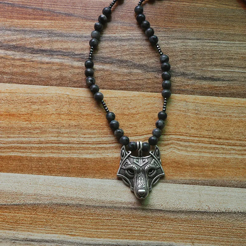 8 мм амулет викингов подвеска в виде волчьей головы ожерелье длинное натуральное