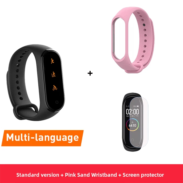 Новейшие Смарт-часы Xiaomi mi Band 4 фитнес-браслет mi band 4 фитнес-трекер Шагомер Bluetooth 5,0 смарт-браслет Xio mi Watch - Цвет: CN Pink