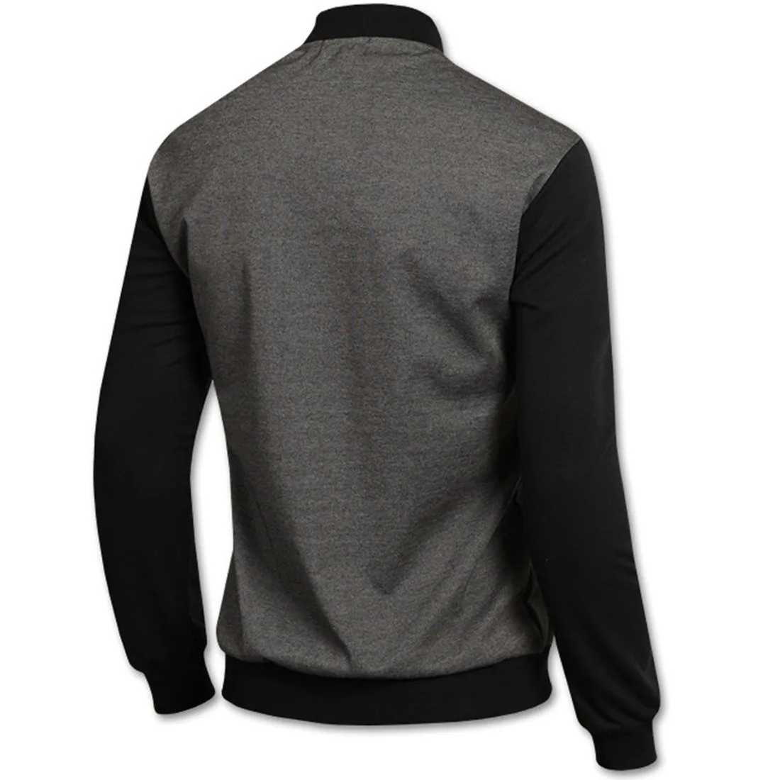 Streetwear Clothes 2018 Autumn Men Baseball Jacket Stand Collar Patchwork Ribbed Long Sleeve Casual Bomber Jackets for | Мужская одежда