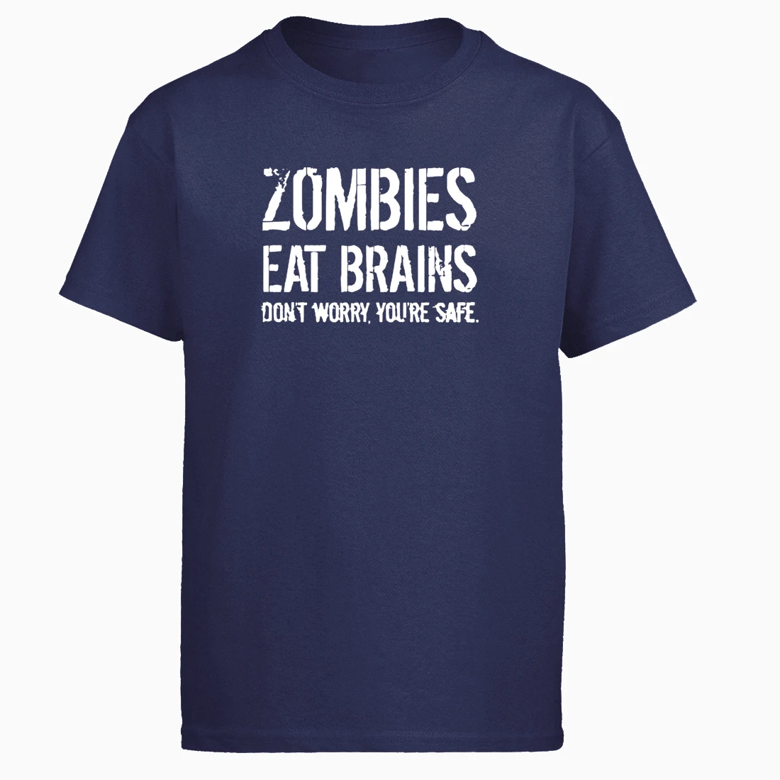 Мужская футболка с коротким рукавом Zombies Eat Brains You Are Safe летняя в стиле панк