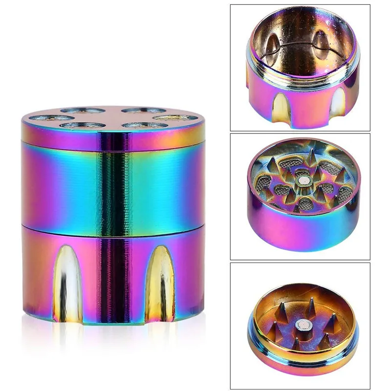 

Colorful Leaf Grinder Shredder Mini Herb Herbal Grinder Tobacco Smoke Smoking Pipe Accessories Metal Crusher Hand Muller