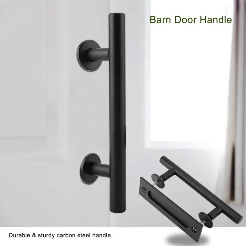 Heavy Duty Door Handle Carbon Steel Pull For Sliding Barn Closet Wooden Gate Hardware Accessories | Обустройство дома