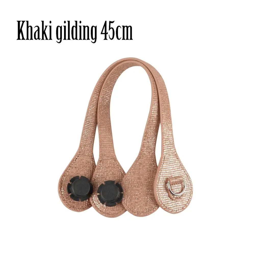khaki gilding 45 Tanqu короткие ручки с краем живопись D пряжка круглый каплевидный конец часть из искусственной кожи для OBag ремень для EVA O сумка - Цвет: khaki gilding 45