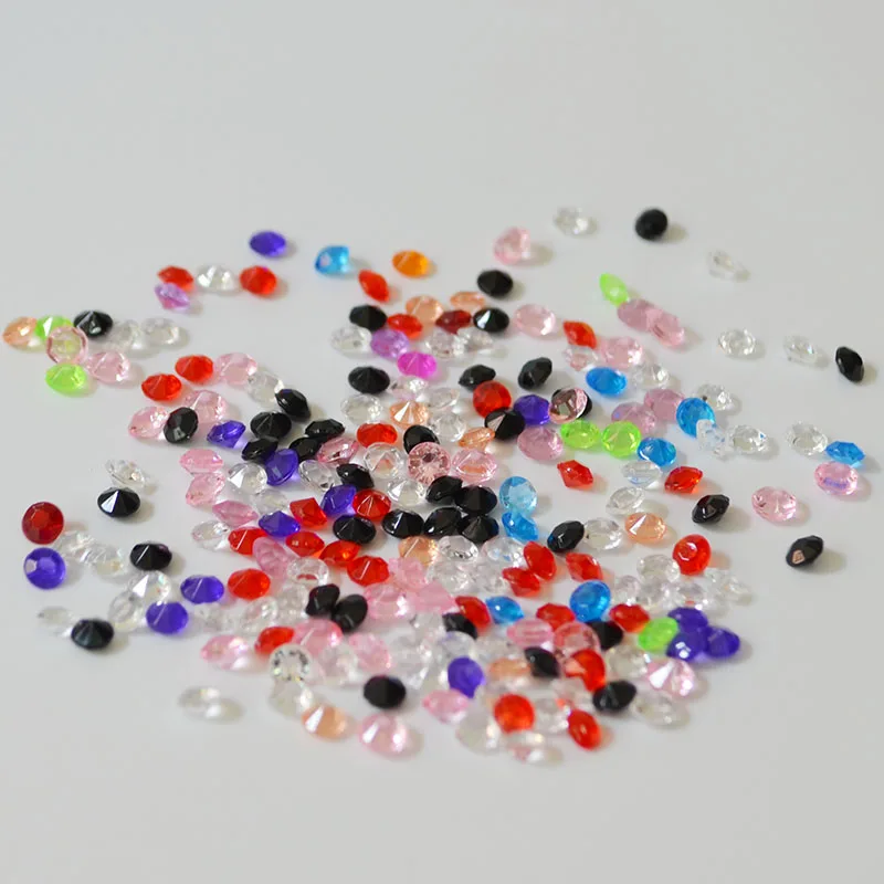 12 000pcs Multi-colors 4mm Acrylic Rhinestone Crystal Confetti Beads Wedding Party Decorations Glasses Birthday Table Scatters | Дом и сад