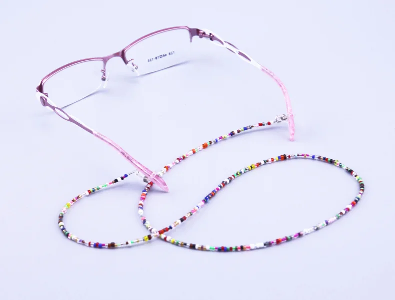 Цветная оправа для очков с бусинами цепочка солнцезащитных шнуры держатель