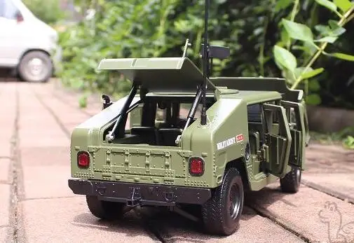 1/18 масштаб сплав Hummer боевой автомобиль воин 4x4 внедорожный грузовик модель