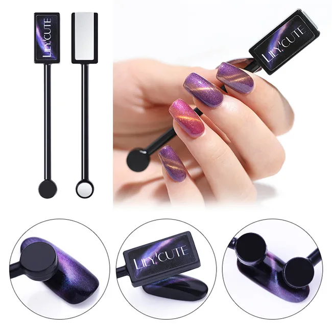 Magnetic Stick1 LILYCUTE 9D Гель-лак «кошачий глаз» Хамелеон для использования с магнитом гель, Длительное Действие, блестящие лазерные солнцезащитные очки "кошачий глаз" для ногтей замочить от УФ-светодиодный гель Лаки - Цвет: Magnetic Stick1