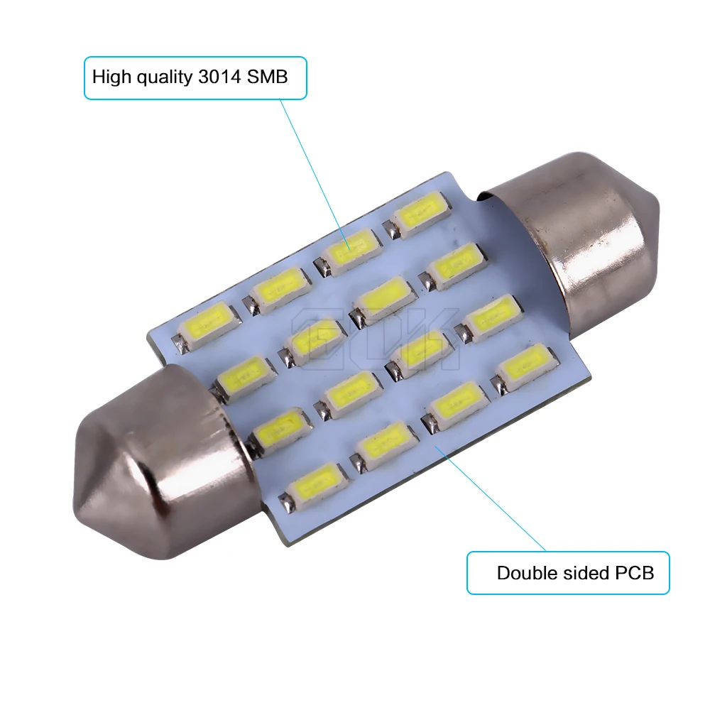 Горячая Распродажа 100 шт./лот гирлянда 16 светодиодов 31 мм 36 39 42 3014 16smd