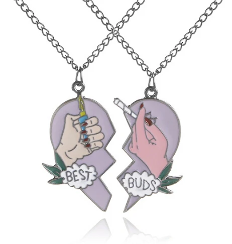 Set of 2/3/4 Best Friends Necklace Couples Paired Necklaces Pendants Unisex Lovers Valentine's Gift BFF Friendship Jewelry - Окраска металла: style 19