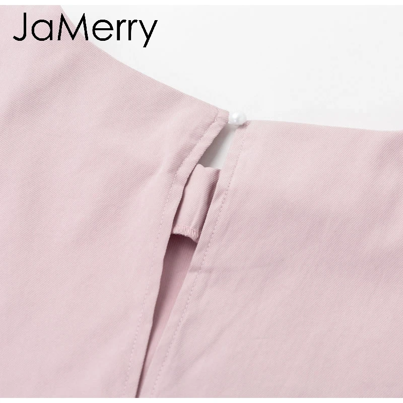 JaMerry, повседневный Одноцветный розовый комбинезон из двух частей, Женский Летний комбинезон, уличная одежда, комбинезон, Женский Топ, рубашка, комбинезон, шорты
