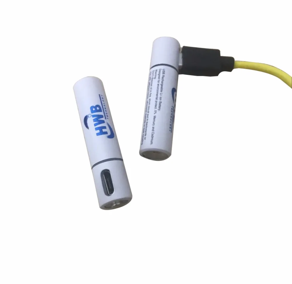 Литий полимерный литий ионный аккумулятор 1 шт. 5 В AAA 500 мА · ч USB