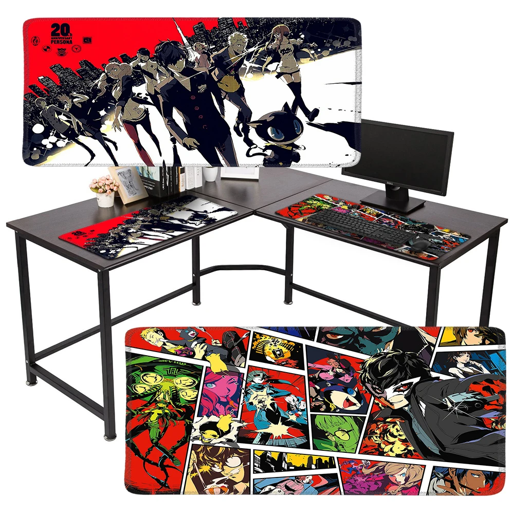 YIMAOC 30*60 cm Large Mouse Pad Gamer Mousepad Rubber Gaming Desk Mat with Locking Edge Persona 5