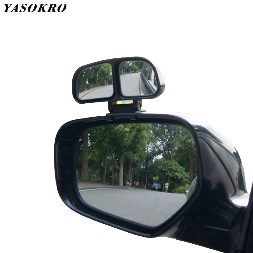 YASOKRO 1 пара оптом Автомобильное Зеркало для слепых зон квадратное автомобильное широкоугольное боковое зеркало заднего вида двойное зеркало универсальное высокое качество