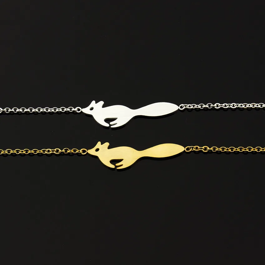 Великолепная сказка лиса браслет Для мужчин Jewelry Нержавеющая сталь золотой и