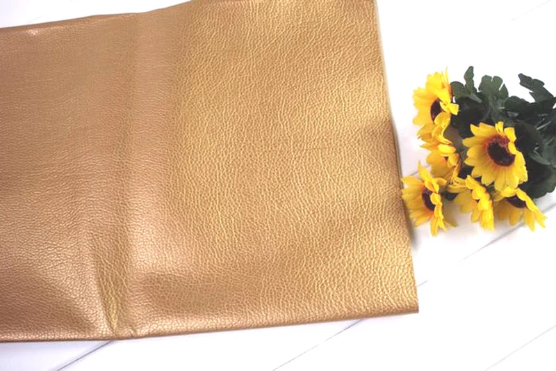 Meetee 50x139 см золотая искусственная Синтетическая Кожа Личи узор для DIY Сумки Багаж мягкий домашний текстиль декоративная ткань SL213