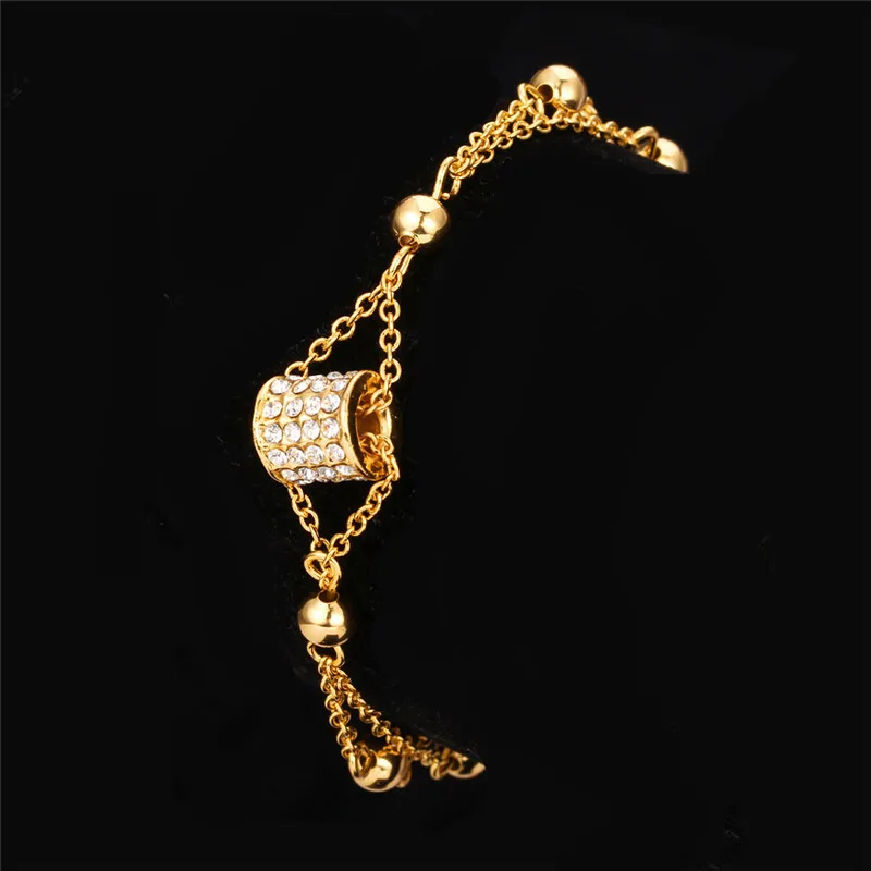 Новый браслет высокого качества красивый прозрачный горный хрусталь желтый