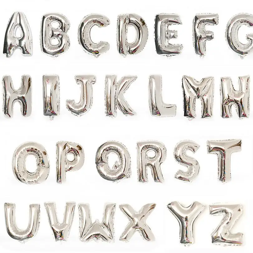

ALL letter A--Z 26pcs 16 inch Letter Balloon Aluminum Foil Helium Balloons Birthday Wedding Party Celebration Supplies