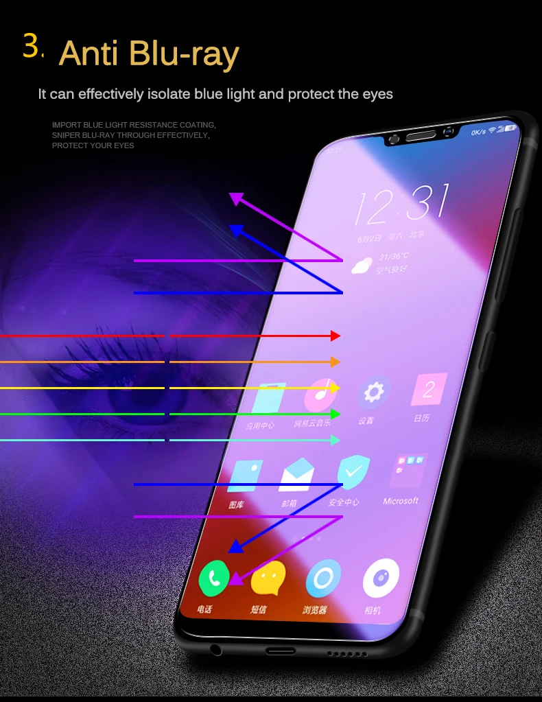 Полное покрытие из закаленного стекла для lenovo ZUK Z5 защита экрана 2.5D 9 H твердость