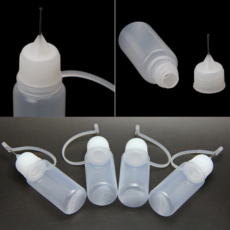 

5pcs 10/30/50ml Bottle Vape Steel Needle Drip Tip Plastic Empty Liquid Dropper bottle