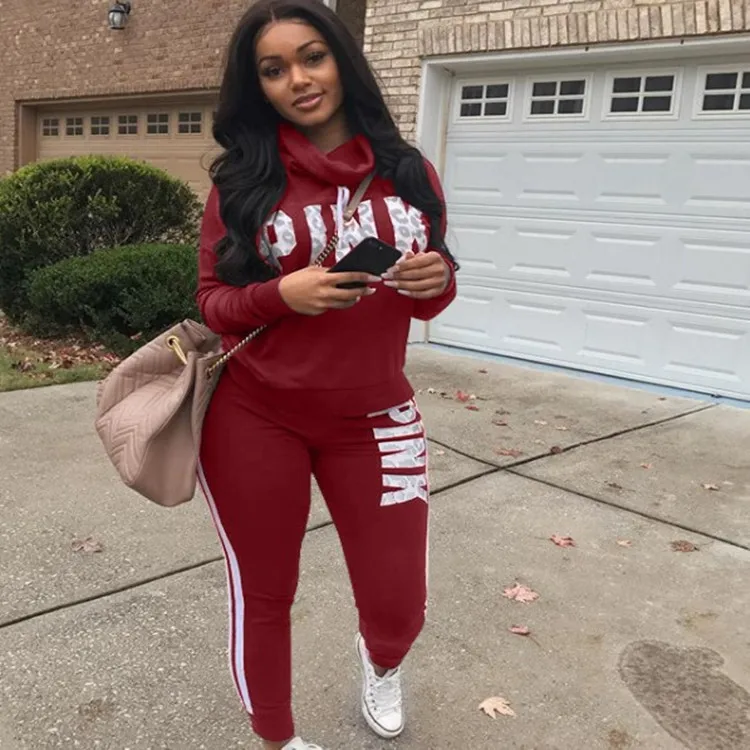 Плюс Размеры женская одежда спортивный костюм Вибрационный язык с буквенным