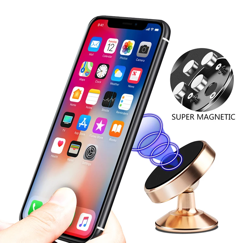 Magnetic Car Phone Holder 360 Degree GPS Universal Mobile Air Vent For iPhone 6 7 8 X XS XR Samsung | Мобильные телефоны и