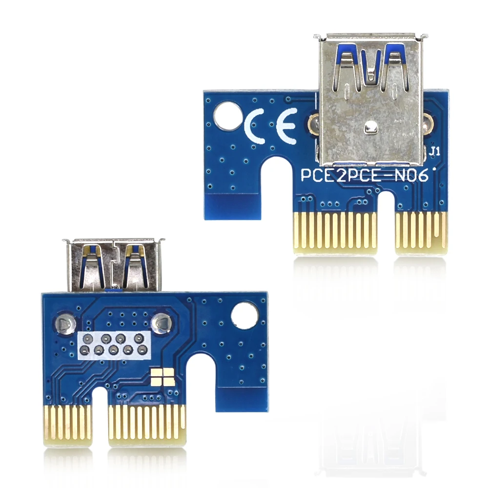 TISHRIC 10 шт. VER008C Molex 6 Pin PCIE PCI E Express Riser Card 1X к 16X удлинитель USB 3 0 кабель для майнинга